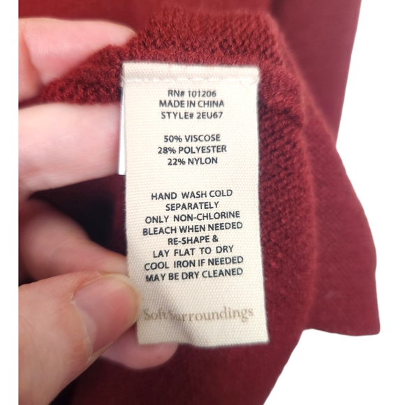 Soft Surroundings Priscilla Lightweight Cable Knit Swing Sweater Size Small - Picture 8 of 8